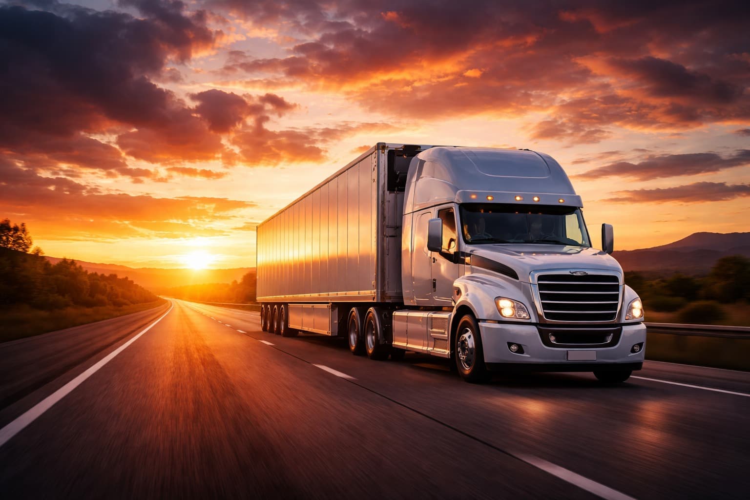 Trion logistics truck delivering across Canada