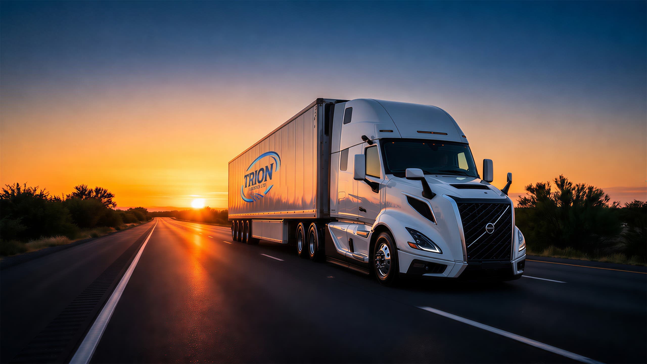 Trion logistics truck delivering across Canada
